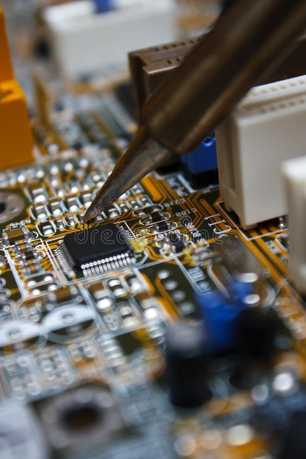Services circuit board repair stock photo image of semiconductor 11611688
